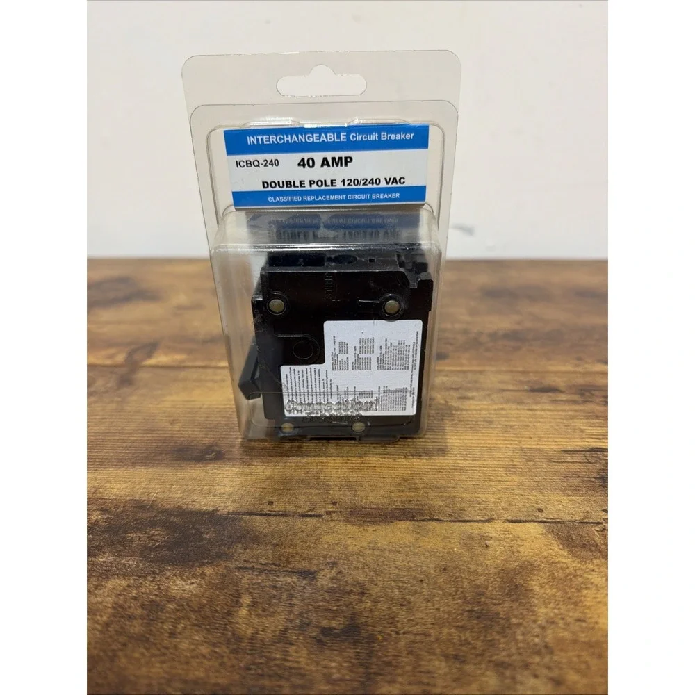 NOS Interchangeable Brand  Circuit Breaker ICBQ240 40A Double Pole 120/240 VAC